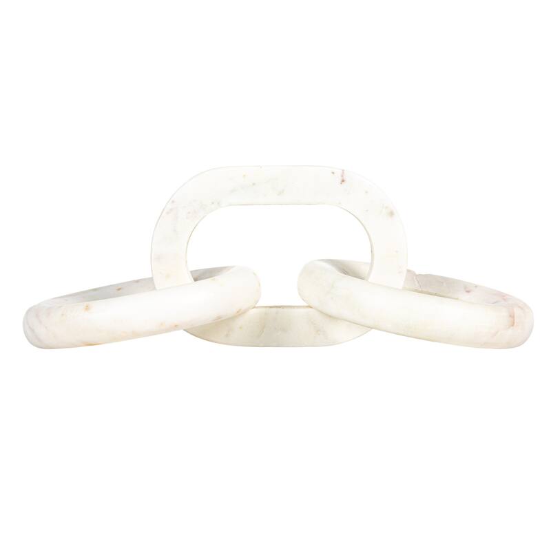 Marble Chain Decor, White