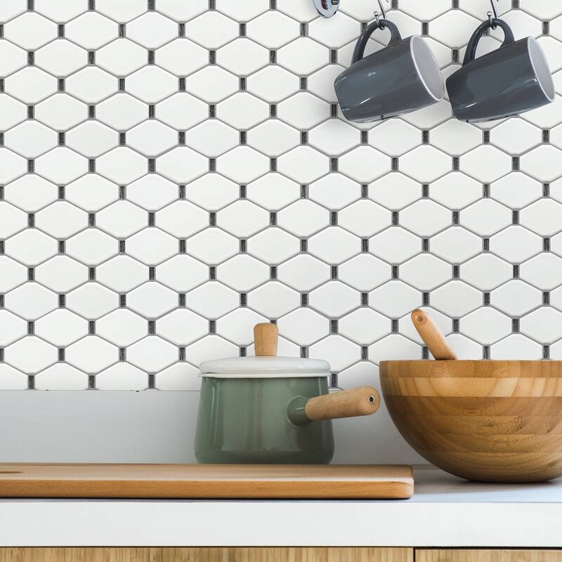 Altair Badajoz Honeycomb Glass Mosaic Floor and Wall Tile