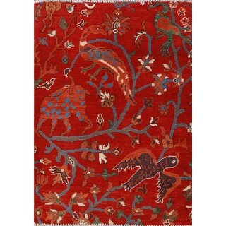 Red Animal Rug Animals Red Kazak Oriental Accent Foyer Rug Handmade Wool Carpet - 2'0 ...