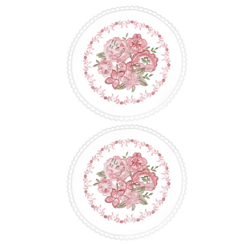 2 Pcs Retro Lace Placemats Crochet Cup Vase Table Mat