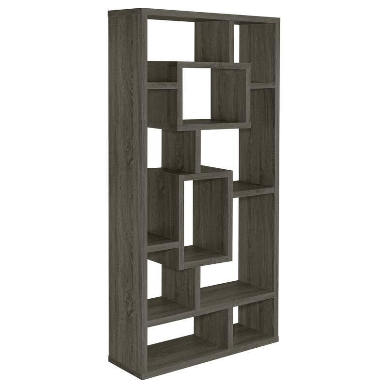 Corey Transitional 71-inch 8-shelf Bookshelf