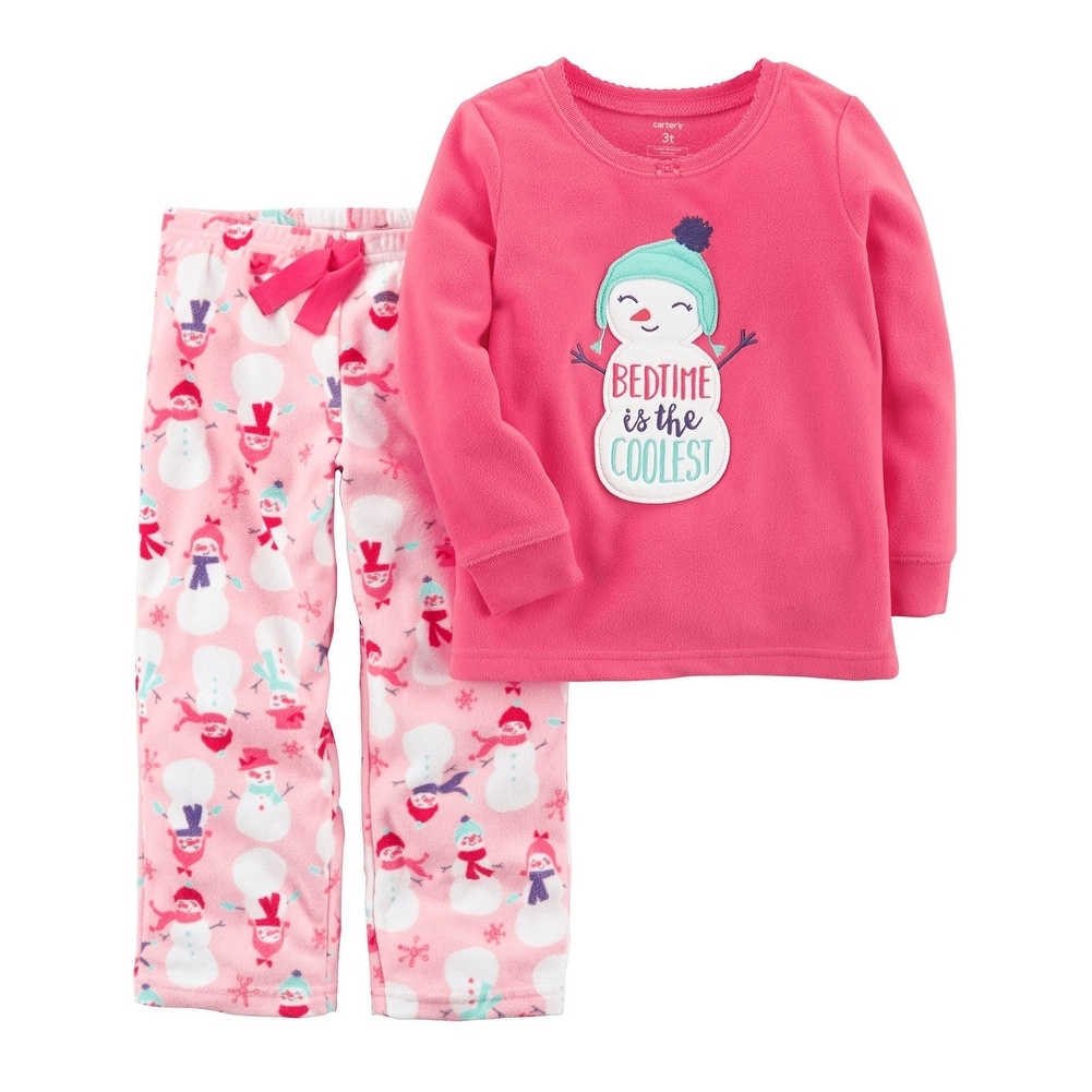 carters baby girl fleece pajamas