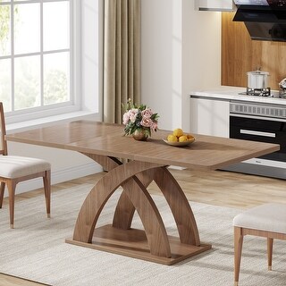 63 Inches Farmhouse Wood Dining Table for 4 to 6 people - Bed Bath ...