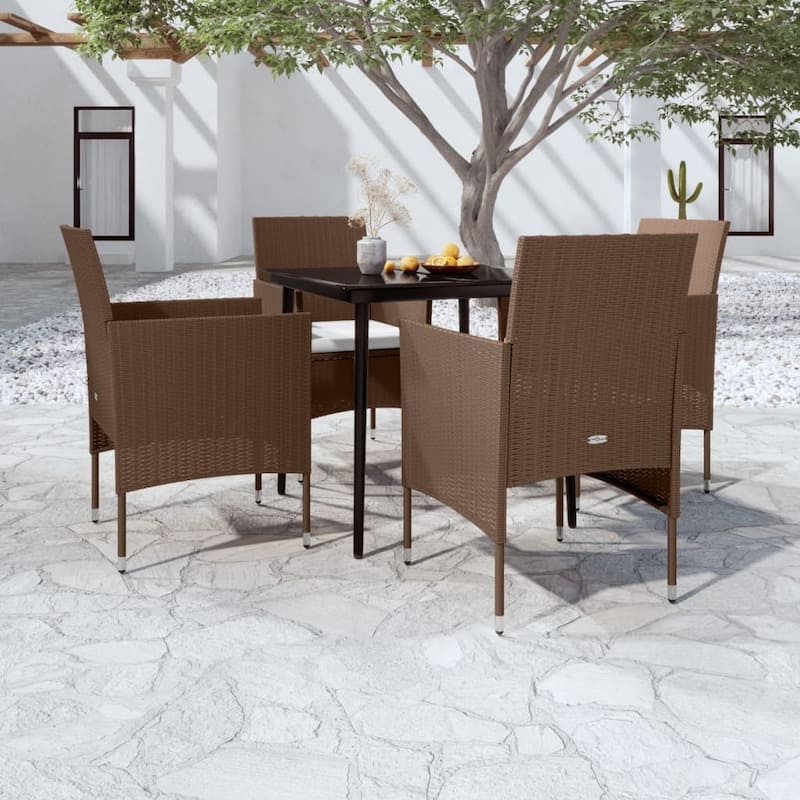 vidaXL Patio Dining Set Outdoor Dining Set Table and Chair Set for Garden