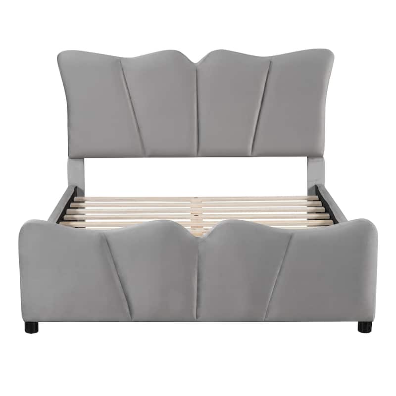 Upholstered Platform Bed Velvet Upholstered Bed