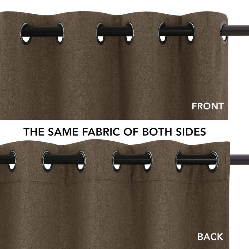 Deconovo Total Blackout Faux Linen Curtains 2 Panels