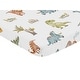 preview thumbnail 2 of 4, Sweet Jojo Designs Watercolor Dinosaur Dino Boy Fitted Mini Portable Crib Sheet Green Blue White Modern Jurassic Animal Nature