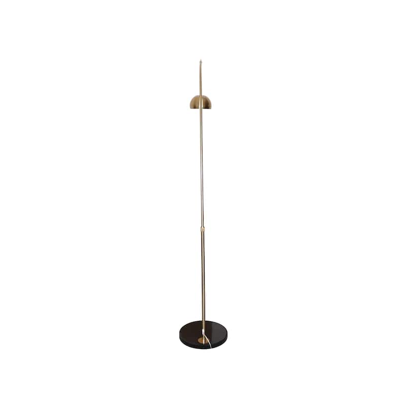 Floor Lamp with Black Marble Base and Metal Lamp Shade Arco Collection - 76"