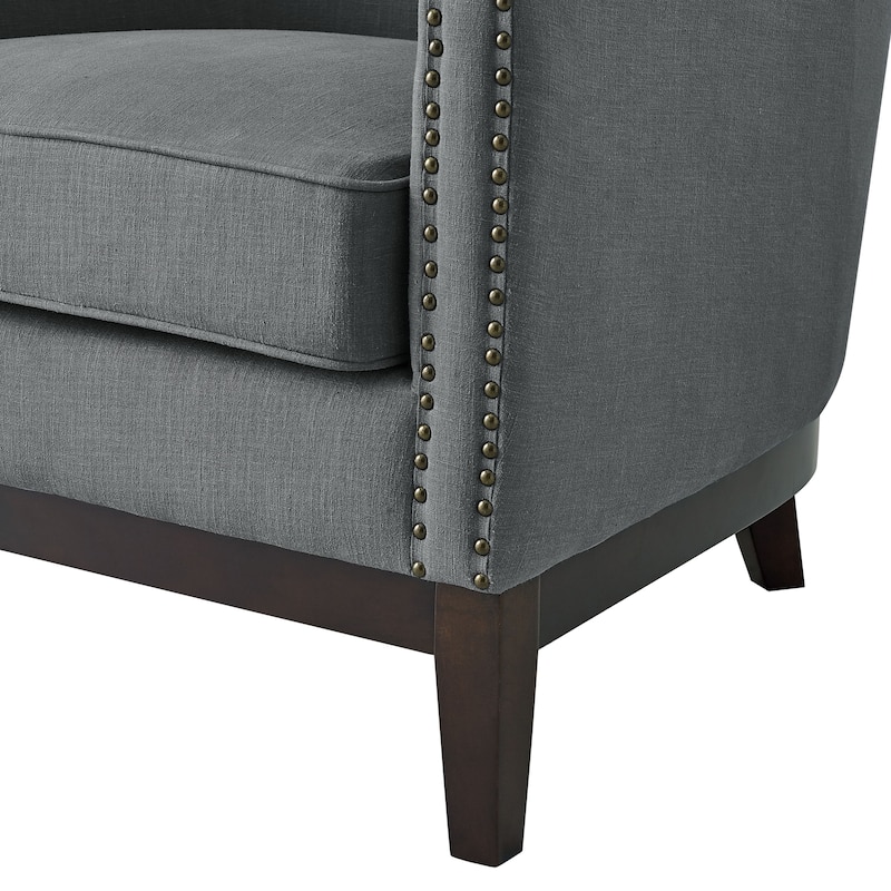 Steve Silver Railey Fabric Upholstered Modern Wingback Accent Chair