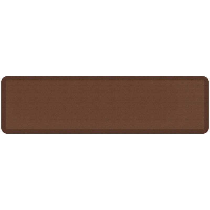 Designer Comfort Grasscloth Anti-Fatigue Kitchen Mat - 1'8" x 6' runner - Java