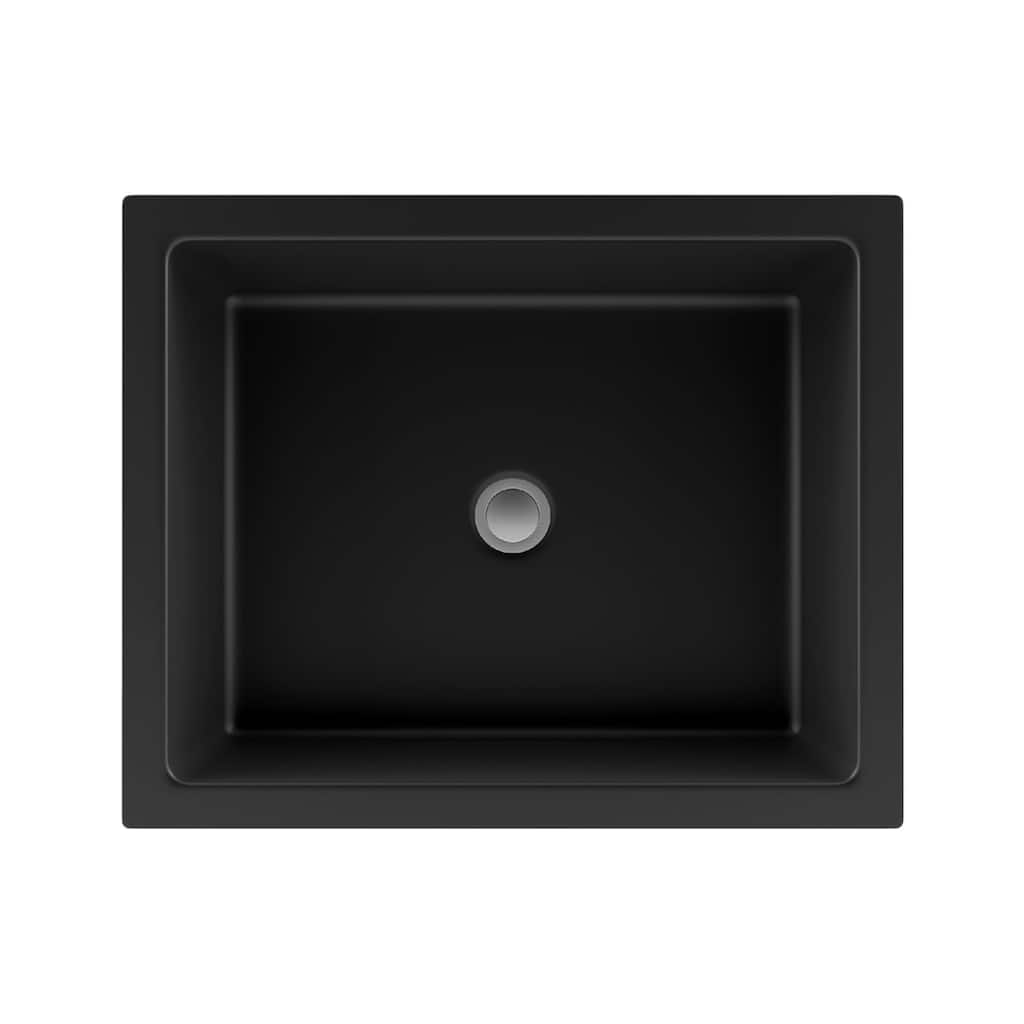 Lexicon Platinum V330 Quartz Composite Rectangle Vanity Sink - Galaxy Black