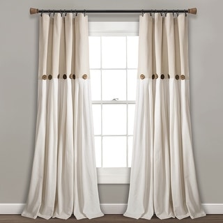 Link to Lush Decor Linen Button Single Panel Window Curtain (As Is Item) Similar Items in As Is