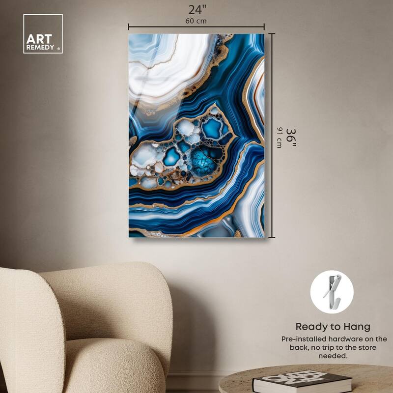 Azure Alveoli II Acrylic by Art Remedy, Ready to Hang