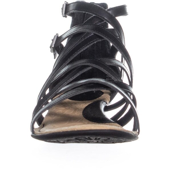 black strappy gladiator sandals