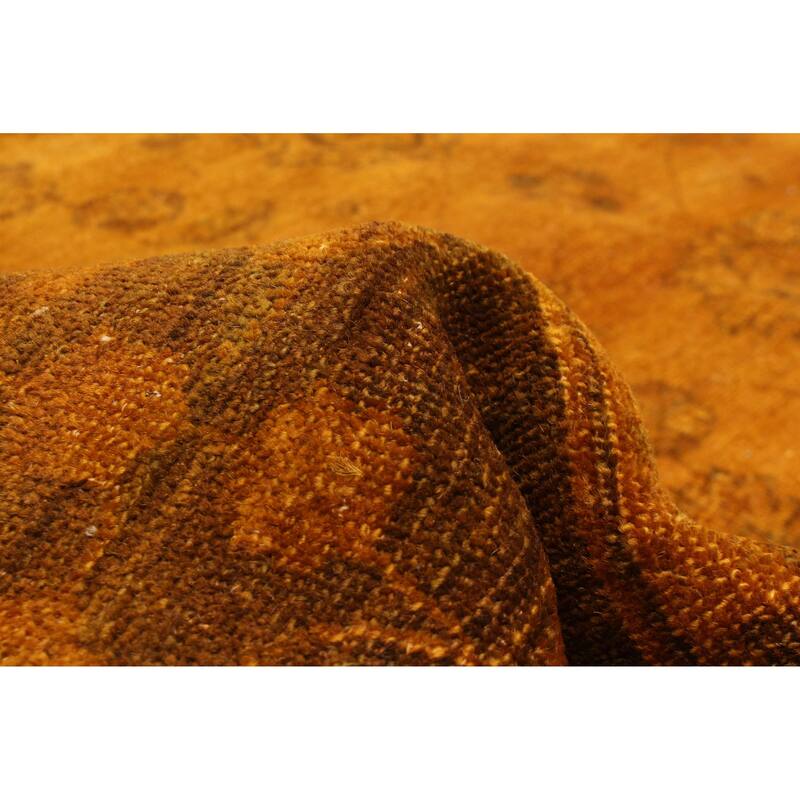 ECARPETGALLERY Hand-knotted Vibrance Burnt Orange Wool Rug - 5'11 x 8'10