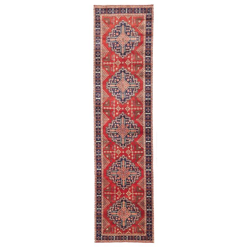 ECARPETGALLERY Hand-knotted Konya Anatolian Red Wool Rug - 3'7 x 14'9