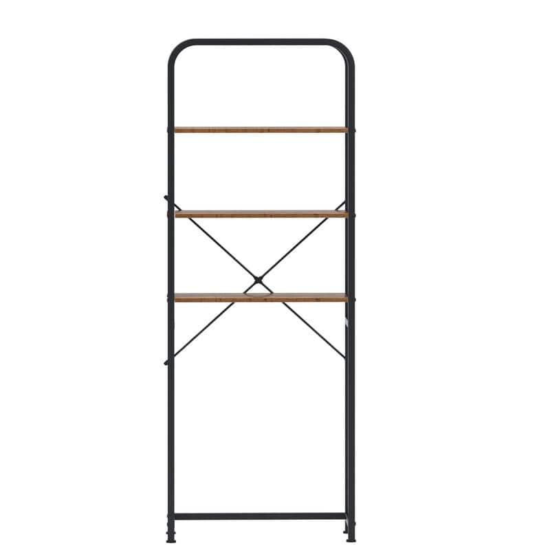 4 Tier Freestanding Industrial Bathroom Organizer - 9.8"D x 25.2"W x 67.6"H