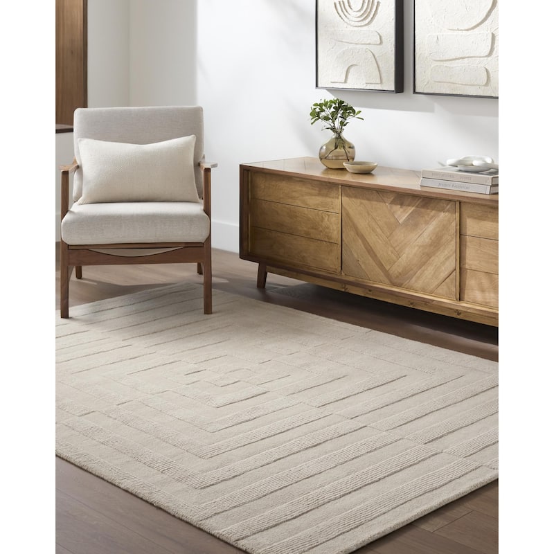 Livabliss Mystique Global Area Rug - Ivory - 6'7" x 9'10"