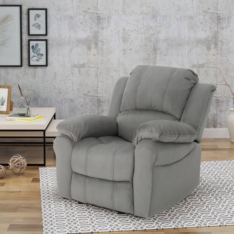 Roomfitters Manual Glider Recliner, Relaxing Recliner for Living Room, Bedroom, Grey - Grey