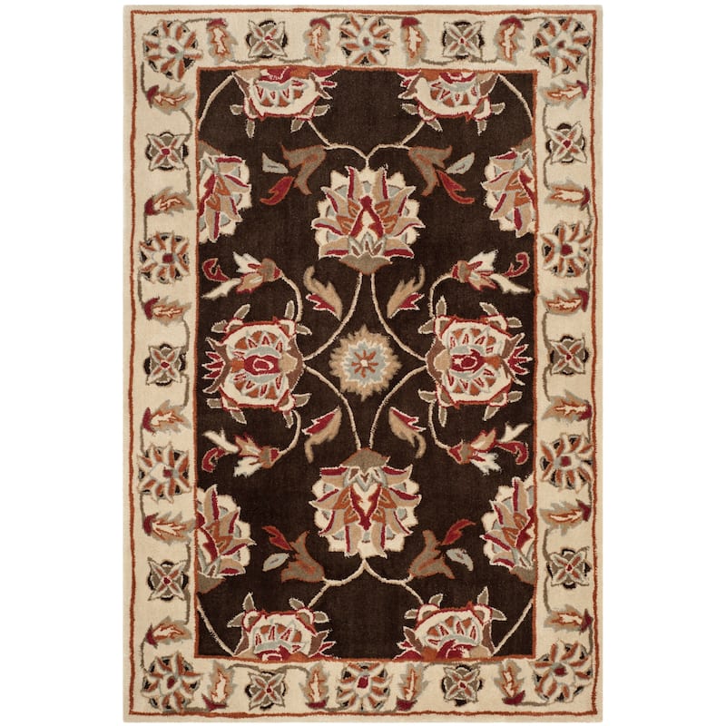 SAFAVIEH Handmade Total Performance Axania Oriental Rug - 4' x 6' - Brown/Ivory