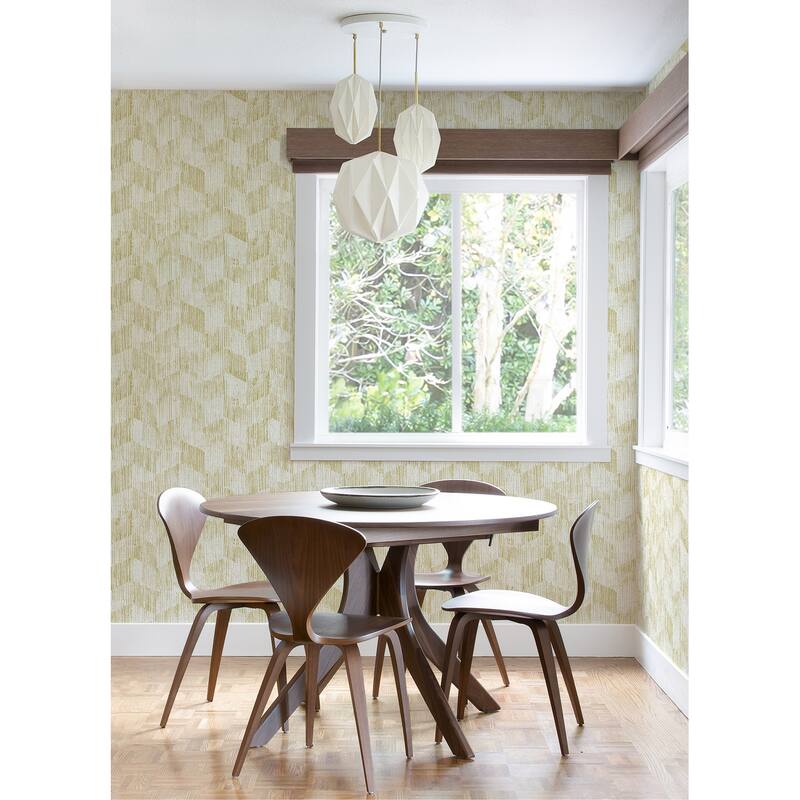 Scott Living Demi Yellow Distressed Wallpaper