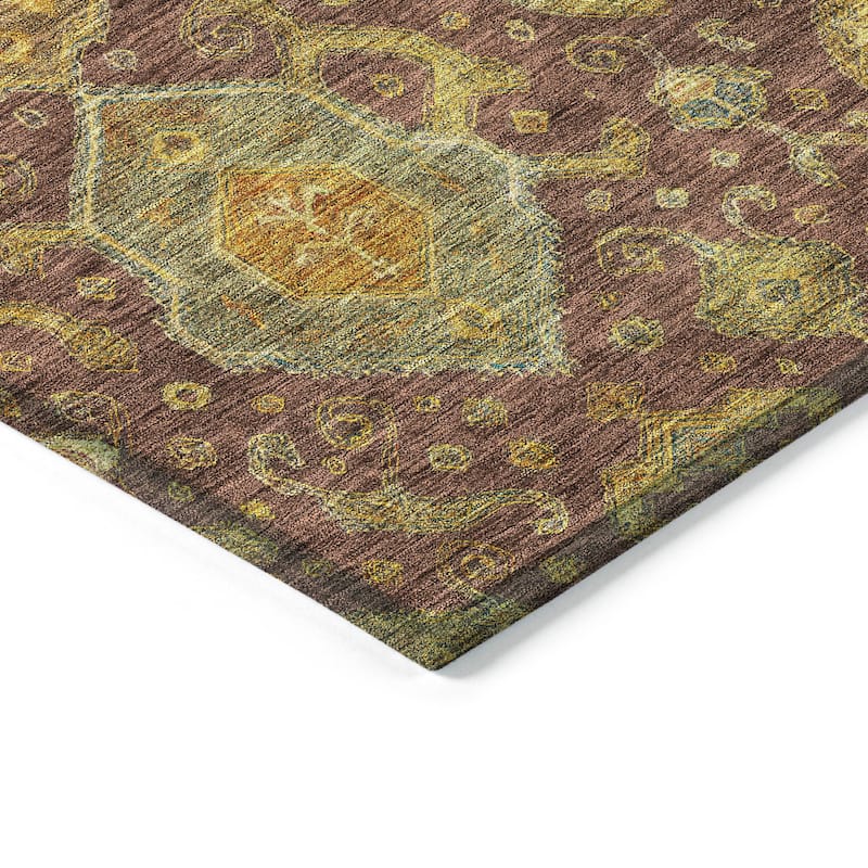 Machine Washable Indoor/ Outdoor Traditional Venetian Chantille Rug