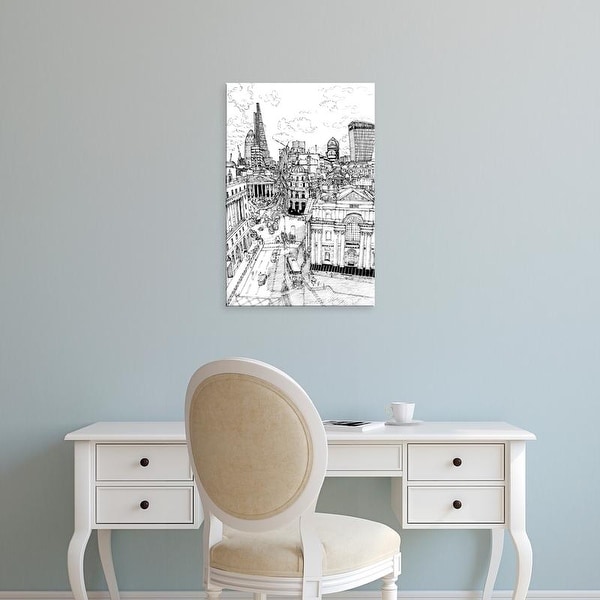 Easy Art Prints Melissa Wang's 'B&W City Scene III' Premium Canvas Art