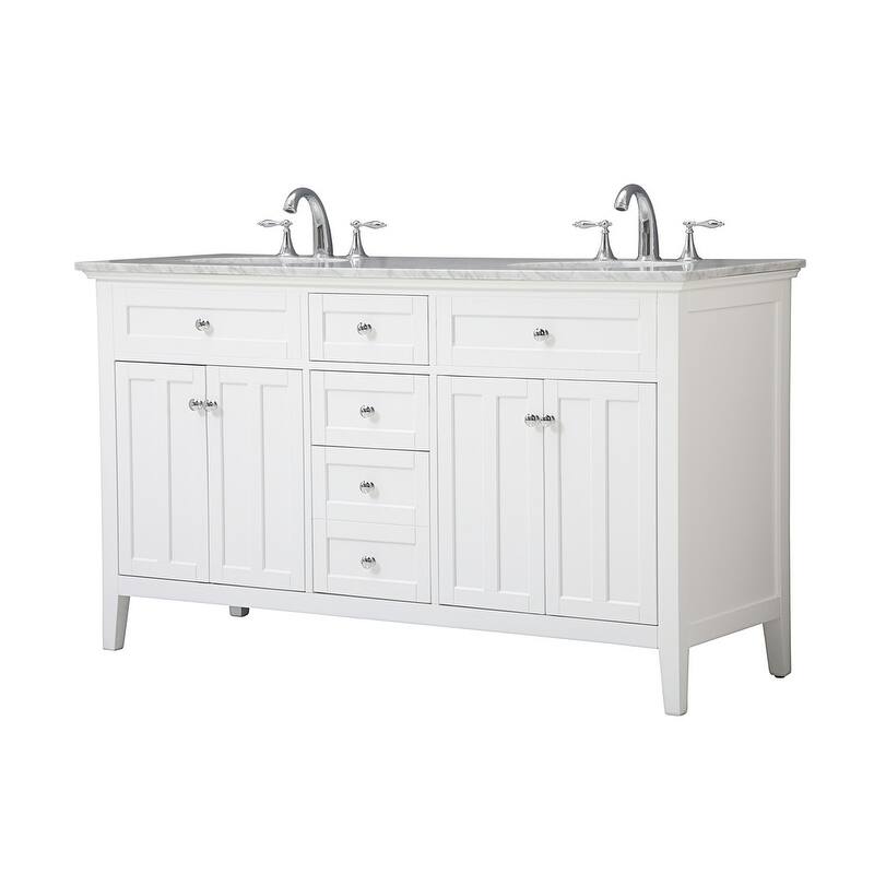 Modern 60" Double Bathroom Vanity Set