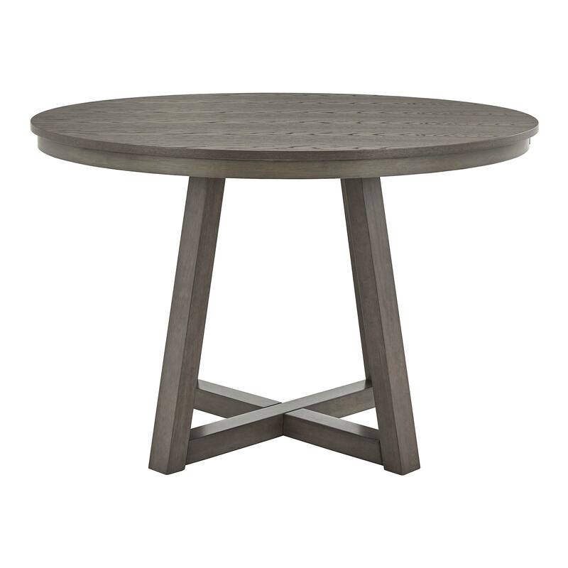 Harstad Wood Finish Fixed Top Round Dining Table by iNSPIRE Q Modern