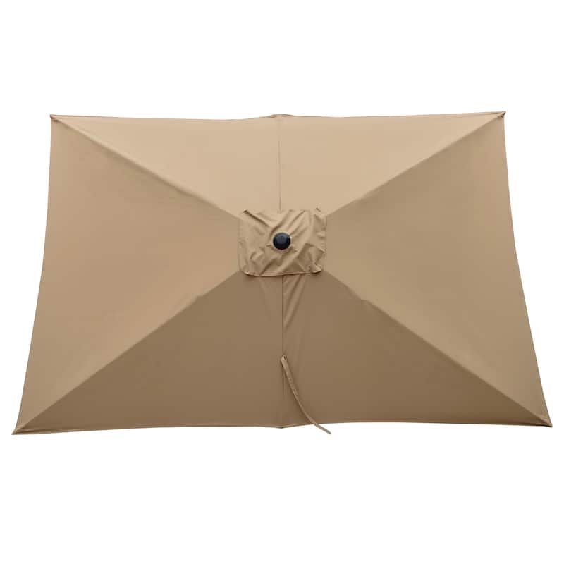 9' Outdoor Patio Market Umbrella with Push Button Tilt and Crank
