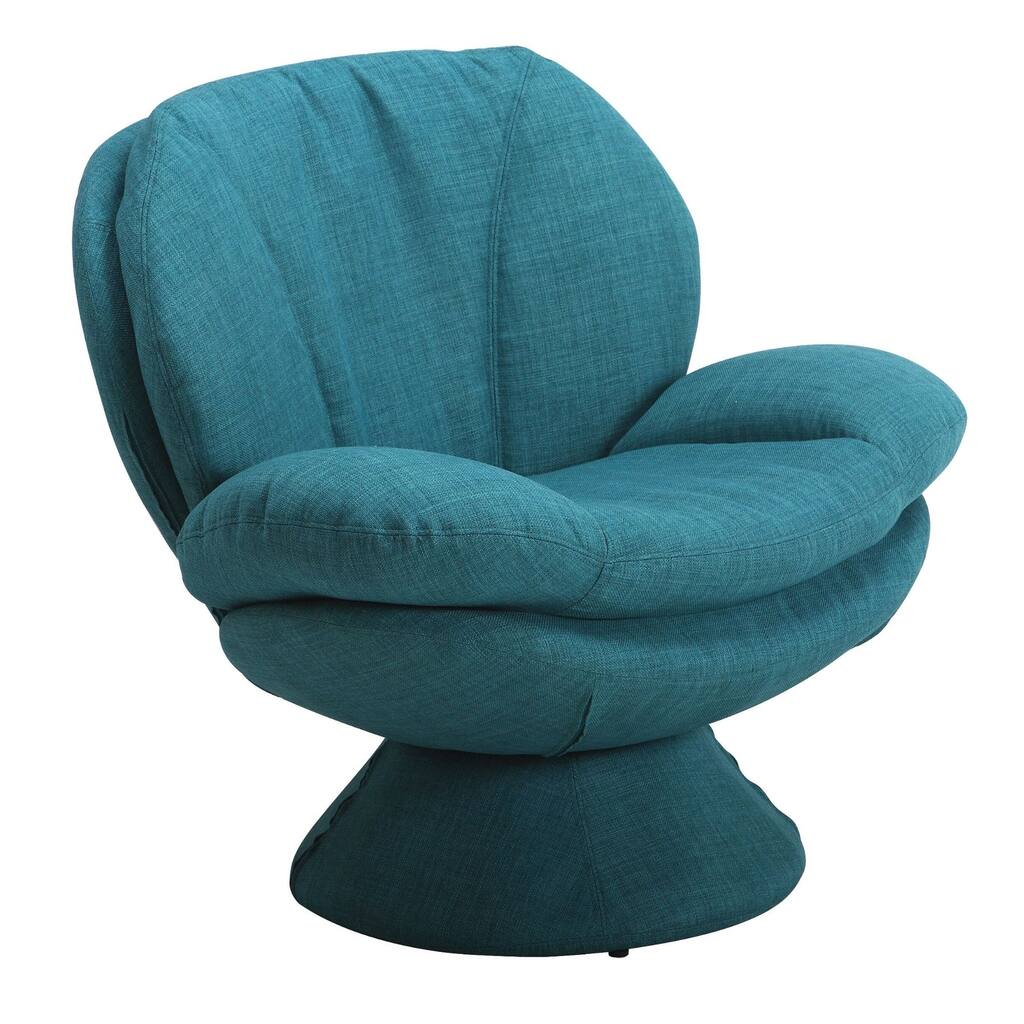 35" Turquoise Blue Port Leisure Accent Chair with Wing Arms