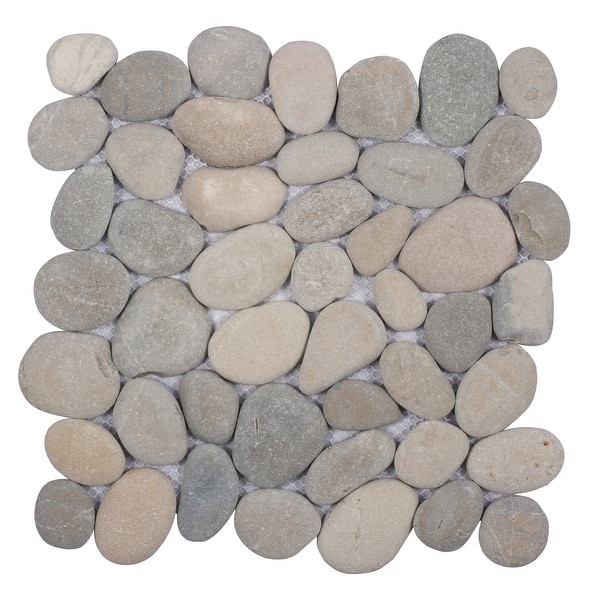 Interlocking Stone Pebble Floor Tiles Kitchen Bathroom And Patio Flooring 5 Pack Indoor Outdoor Brown Marble Tools Home Improvement Building Materials