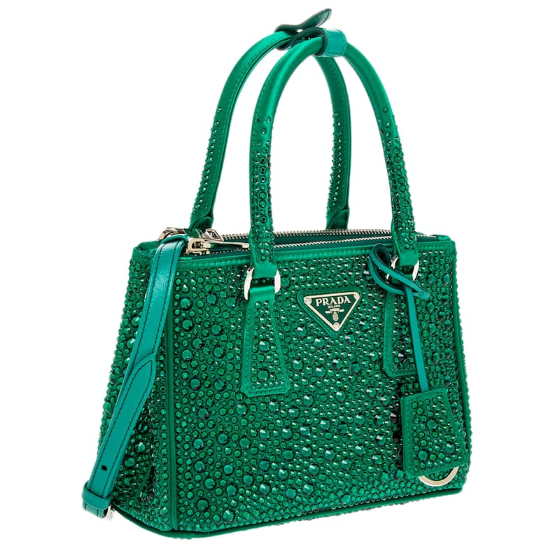 Prada Galleria Satin Crystal Mini Bag