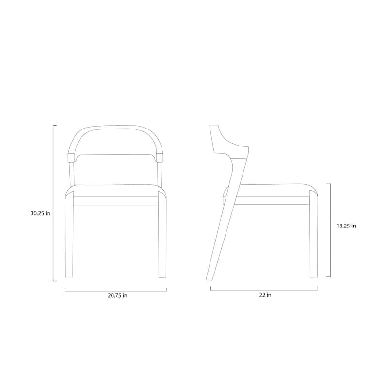 Rasmus Mid Century Wood Dining Chair