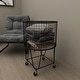 preview thumbnail 5 of 52, CosmoLiving by Cosmopolitan Industrial Iron Rolling Storage Basket Cart - 17 x 17 x 25