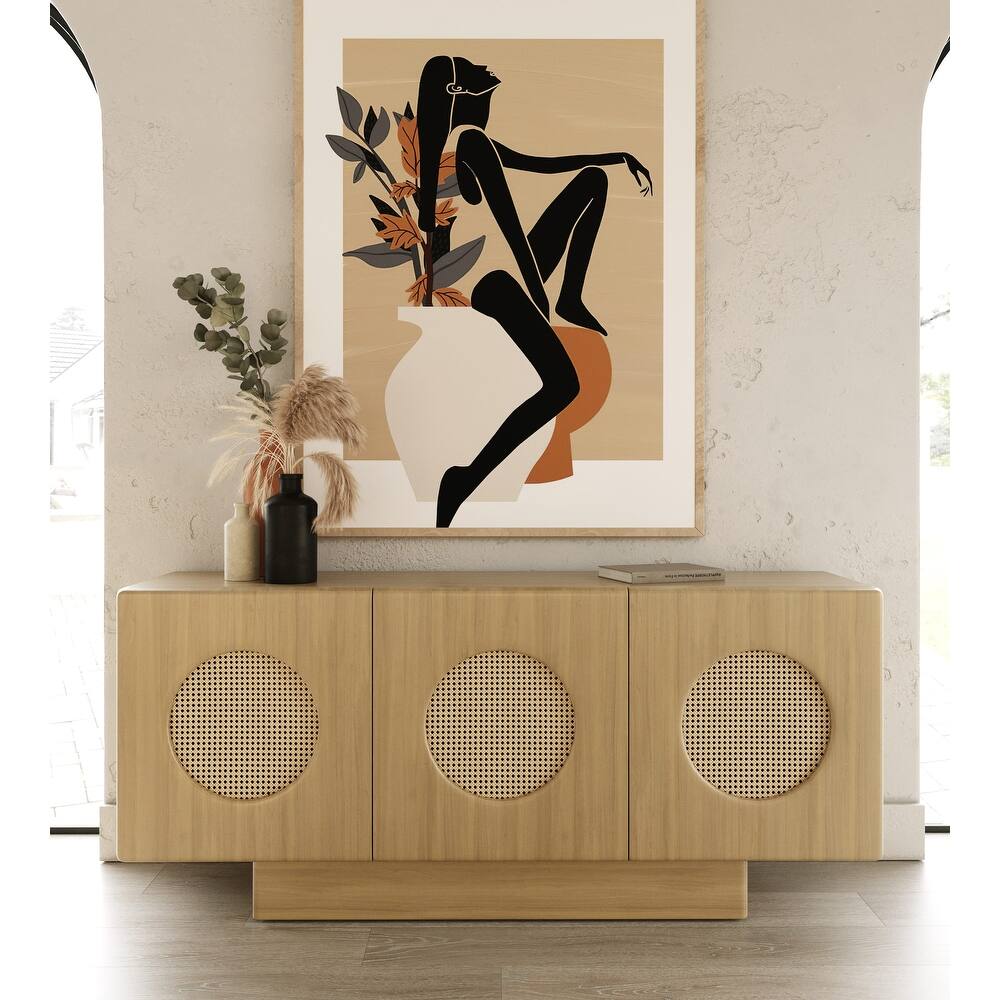 Nova Domus Oshana Modern White Oak Buffet