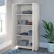 Cabot Espresso Oak Tall Storage Cabinet with Doors