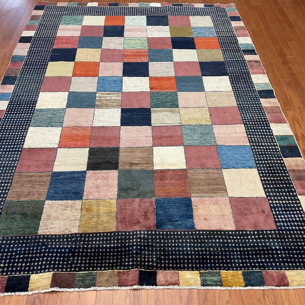HERAT ORIENTAL Handmade Vegetable Dyed Contemporary Wool Rug - 6'4" x 9'6"