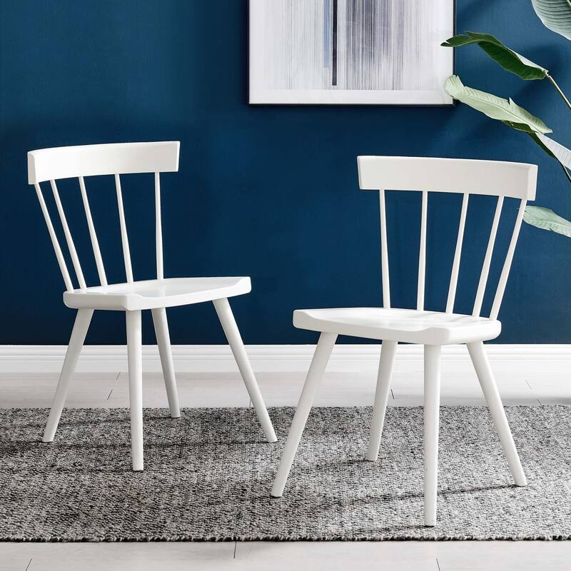Sutter Wood Dining Side Chair Set of 2 - White