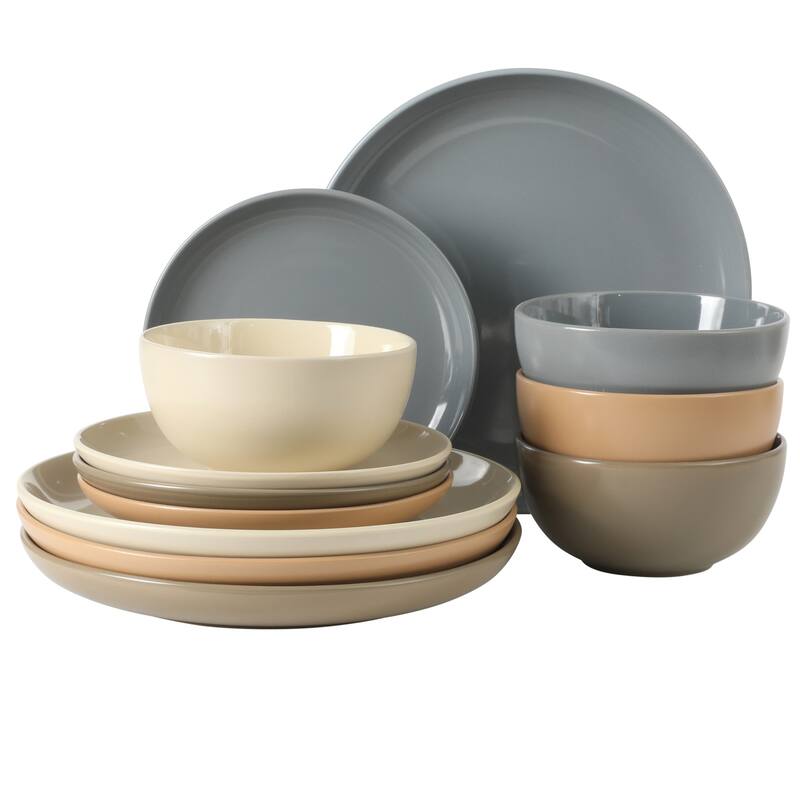 Gibson Home Rockaway 12pc Dinnerware set - Multi-Color
