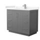 Option Dark Gray / Carrara Cultured Marble Top / Brushed