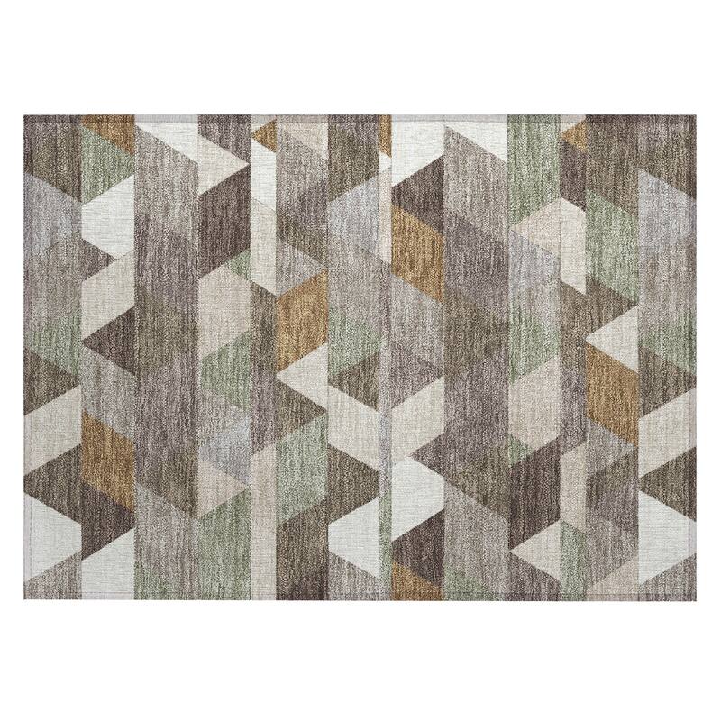 Machine Washable Indoor/ Outdoor Modern DeVaughn Chantille Rug