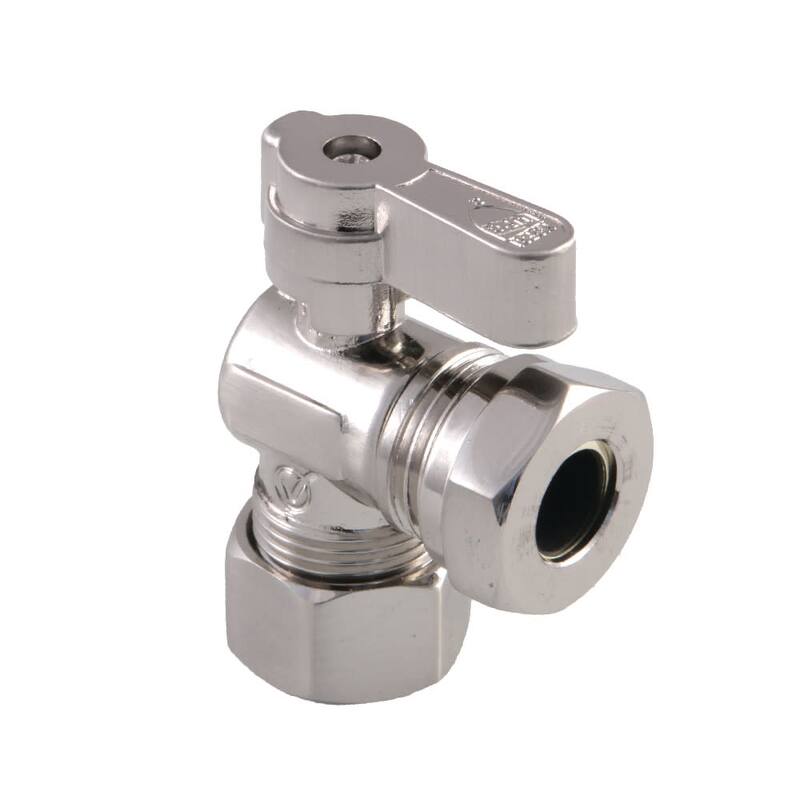 Kingston Brass Angle Shut Off Valve - Brushed Nickel