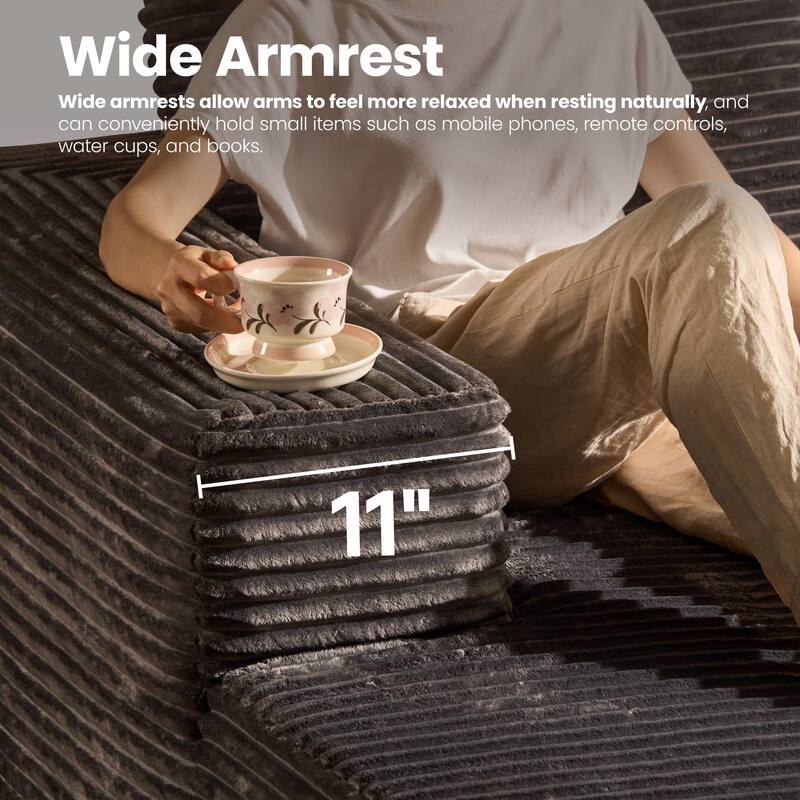 VIOS No-Assembly Plush Fabric Sofa Set​