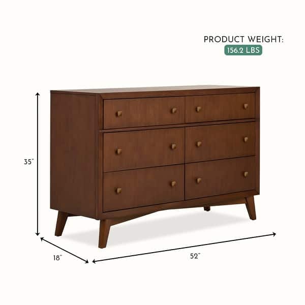 dimension image slide 0 of 2, Evolur Loft Antilia Mid-Century Double Dresser