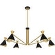 preview thumbnail 2 of 8, Arden 6-Light Matte Black Chandelier