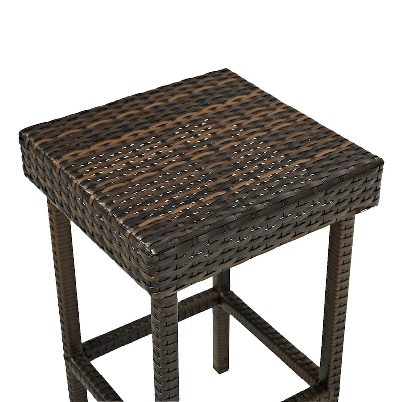 Crosley Palm Harbor Outdoor Wicker 29-inch Bar Height Stool (Set of 2)