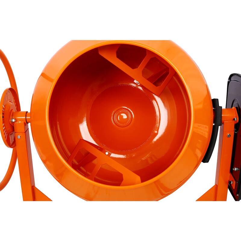 Cement Mixer,5 Cu. Ft Electric Concrete Mixer Machine, 650W AC Motor Portable Power Cement Mixers for Mortar, Stucco and Fodder