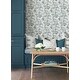 preview thumbnail 2 of 5, A-Street Prints Beach Rose Teal Floral Fruits Wallpaper