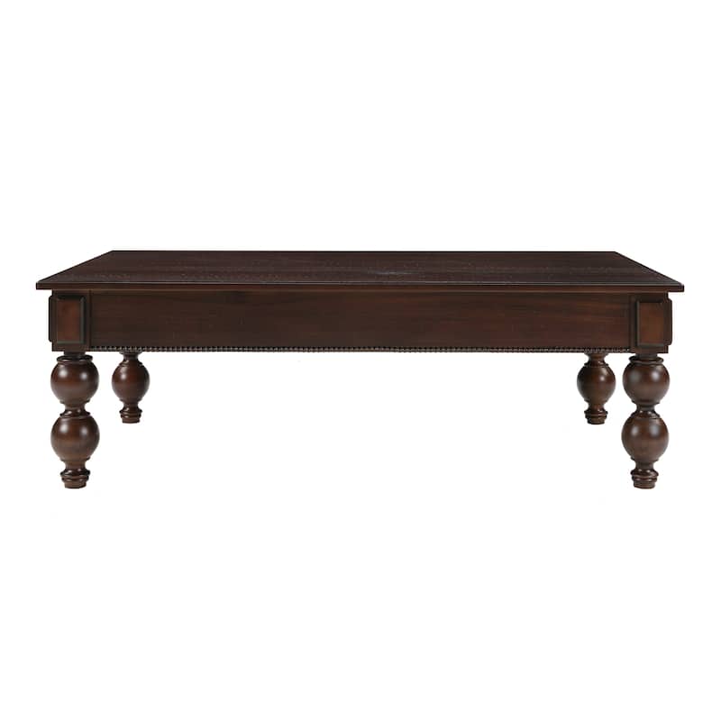 Vintage Coffee Table Rectangular Coffee Table with Storage Drawers and Waterproof Tabletop for Living Room